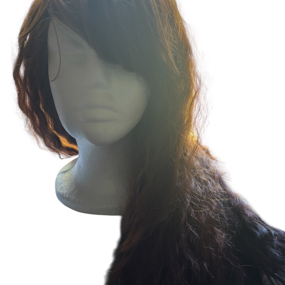 Auburn Wavy Long Wig with Black Ombre on bottom section (ALC01) - Picture 2 of 4
